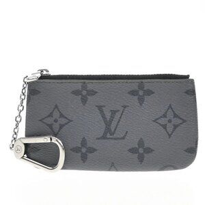 LOUIS VUITTON LV Pochette Cle Coin Case Monogram Eclipse Black 358-082725